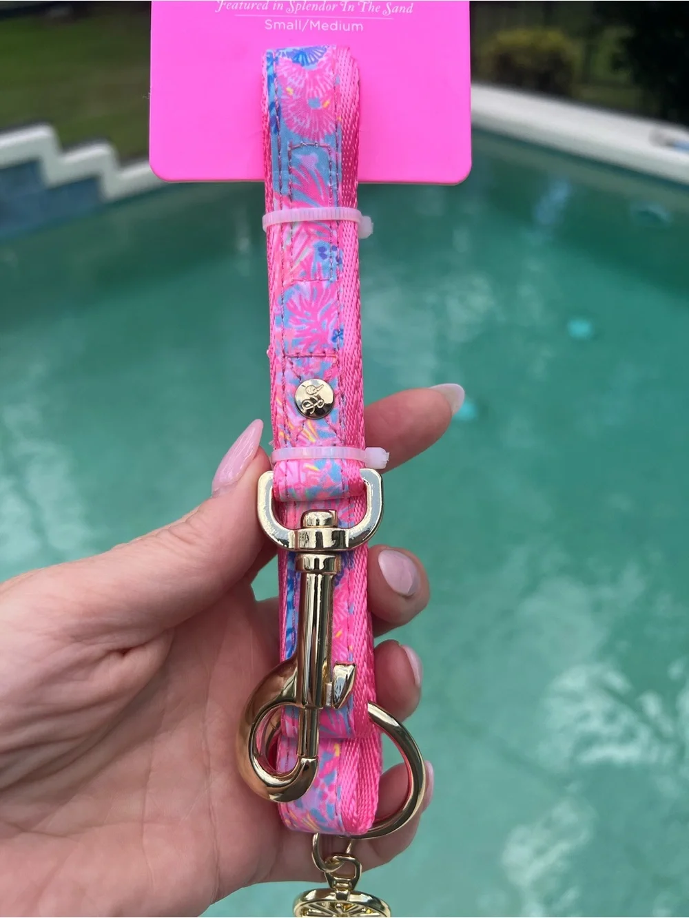 Lilly Pulitzer NWT Dog Leash Splendor In The Sand Size S/M New